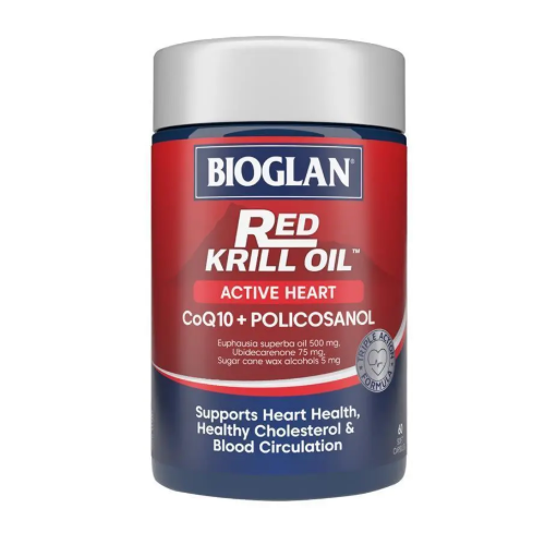 Bioglan Red Krill Oil Active Heart 60 Capsules