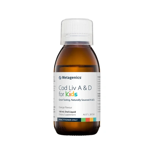 Metagenics Kids Cod Liv A & D for Kids Orange Oral Liquid 100ml