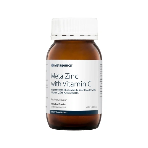 Metagenics Meta Zinc with Vitamin C Raspberry Oral Powder 114g