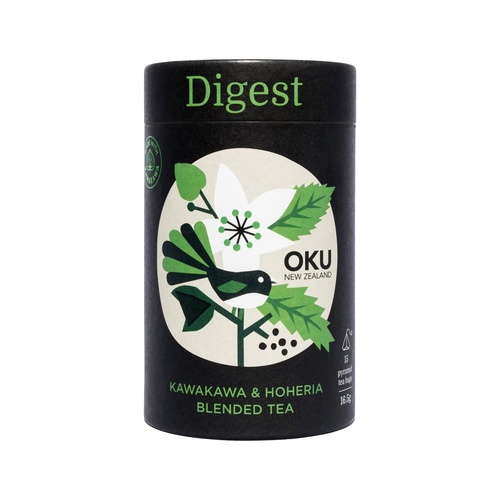 OKU New Zealand Digest Kawakawa & Hoheria Blended Tea x 15 Bags