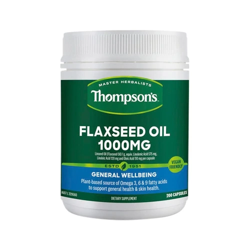 Thompson's Flaxseed Oil 1000mg 200 Capsules